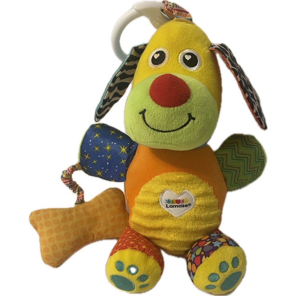 RARE Lamaze Pupsqueak Pup Dog Plush Toy Works As Seen In Baby Einstein SEE VIDEO
